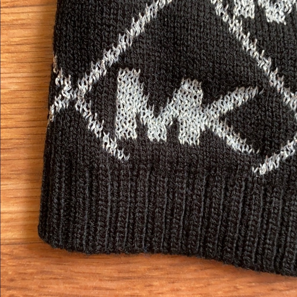 Michael Michael Kors black and metallic silver beanie - Picture 2 of 4